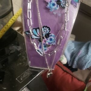 Silver Chain Necklace Set